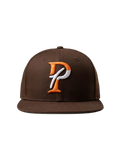 Brown Emroidery Pelz Logo Snapback Trucker Hat