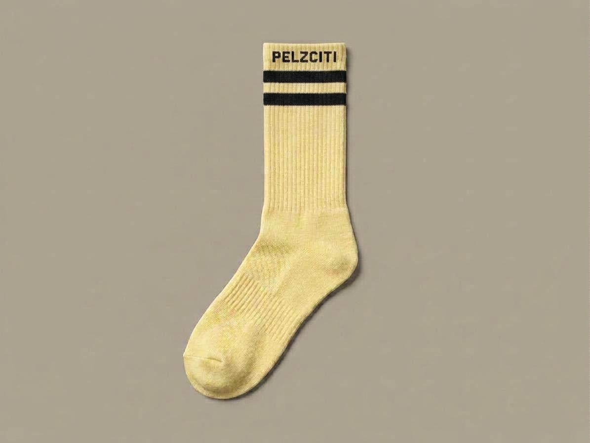 Vintage Cream Pelzciti Striped Socks