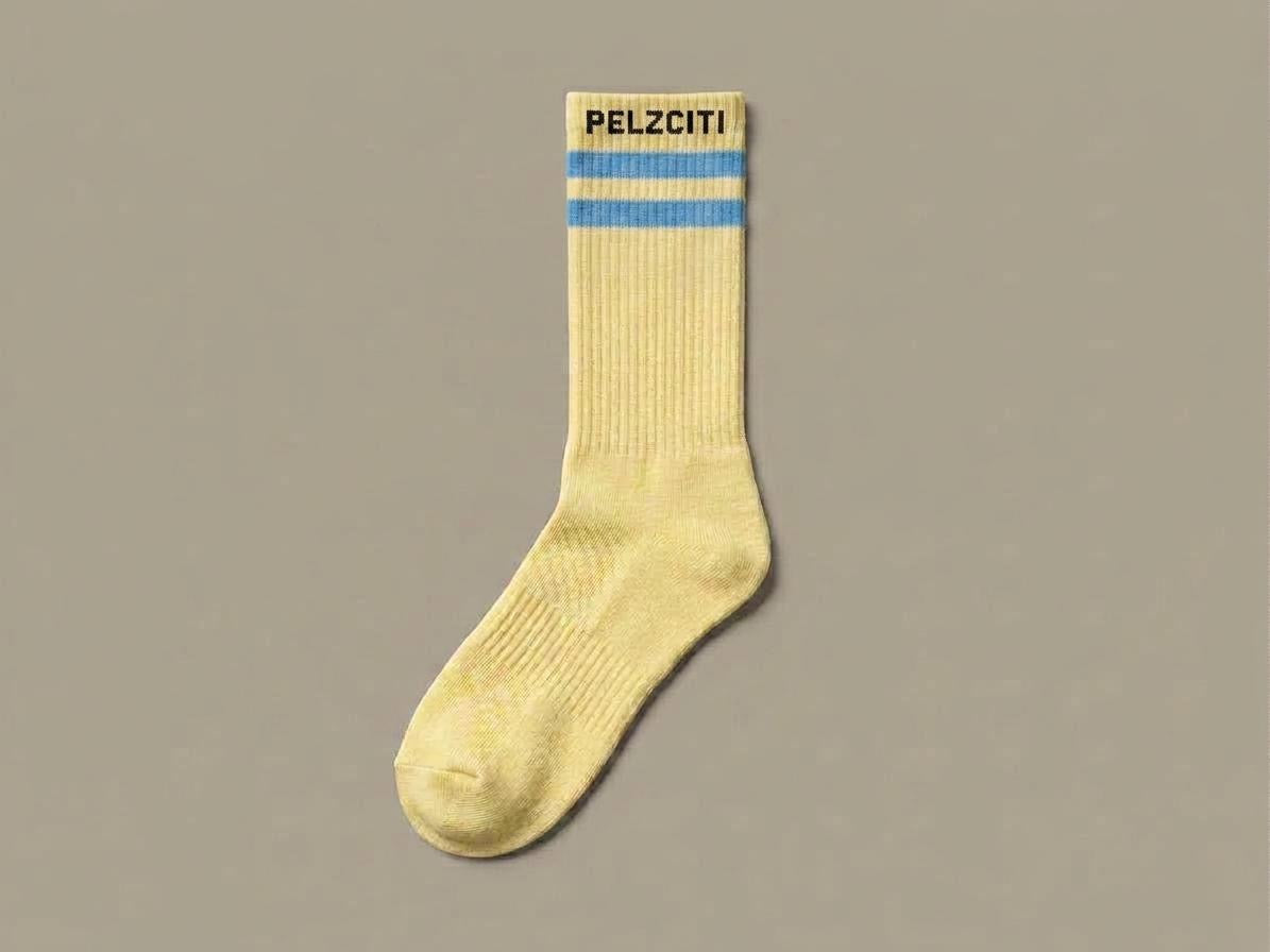 Vintage Cream Pelzciti Striped Socks