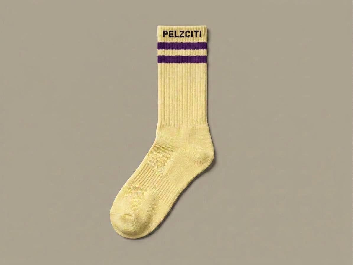 Vintage Cream Pelzciti Striped Socks