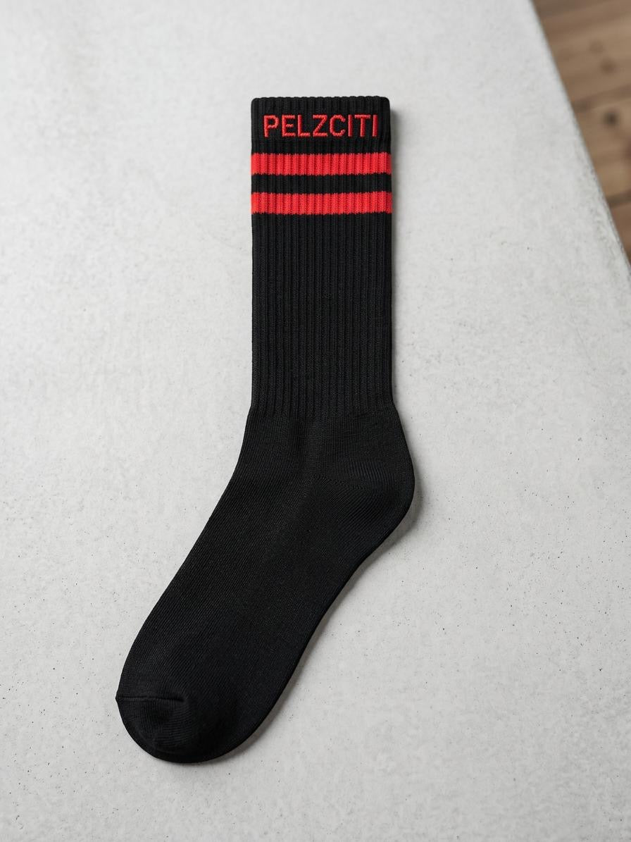 Pelzciti Black Striped Socks