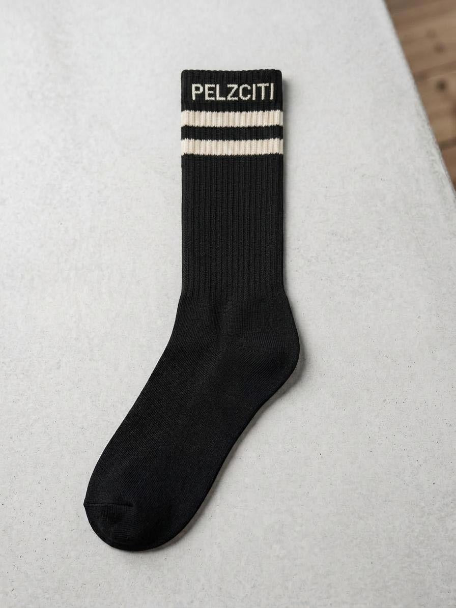 Pelzciti Black Striped Socks