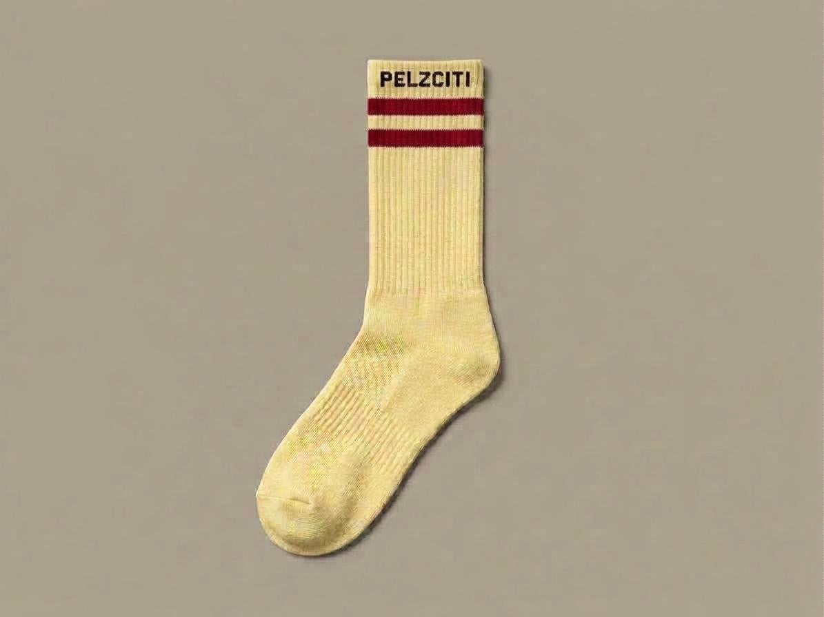 Vintage Cream Pelzciti Striped Socks
