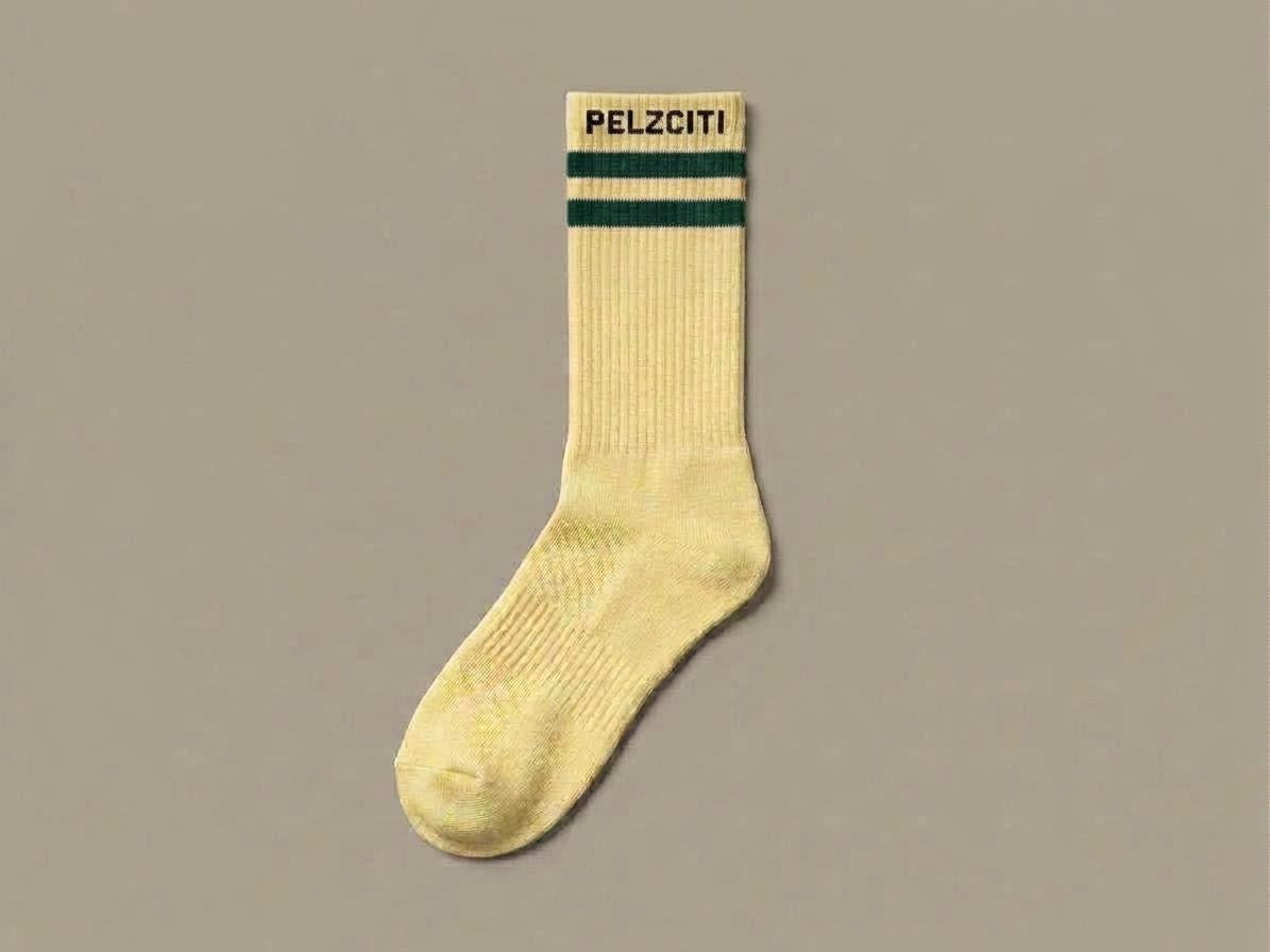 Vintage Cream Pelzciti Striped Socks