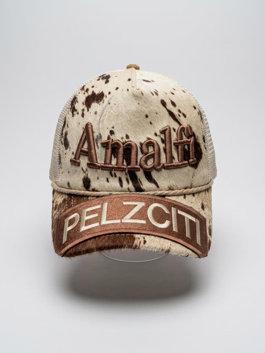 Pelzciti Amalfi Embroidered Patch Trucker Hat