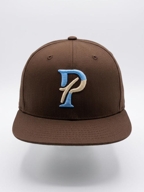 Brown Emroidery Pelz Logo Snapback Trucker Hat